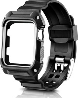 Gretmol Outdoor Black Rubber Shockproof Protective Strap with Frame - 42mm Photo