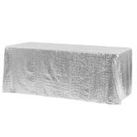 Sequin Tablecloth- Rectangular 3 3 X 2 3m Silver Photo