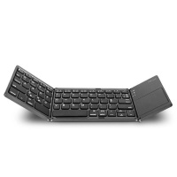 Foldable Bluetooth Keyboard with Touchpad - Grey Photo