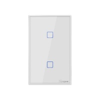 SONOFF T2US US Plug WiFi\RF433 Touch Panel Switch - White 2 gang Photo