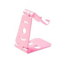 Universal Foldable Multi-Angle Cell Phone Holder - Pink Photo