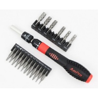 Ampro - Gearless Extra Ratchet Screwdriver With Bits & Nut Driver Set Photo