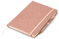 Glitter Rose Gold A5 Notebook Journal and Pen Set Photo