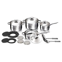 Blaumann 15-Piece Stainless Steel Cookware Set - Gourmet Line Photo