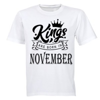 Kings Are Born in November - Adults - T-Shirt Photo