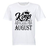 Kings Are Born in August - Kids T-Shirt Photo