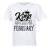 Kings Are Born in February - Kids T-Shirt Photo