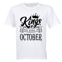 Kings Are Born in October - Kids T-Shirt Photo