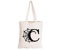 C - Halloween Spiderweb - Eco-Cotton Trick or Treat Bag Photo