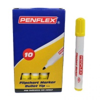 Penflex FC 15 Flipchart Markers Box-10 Yellow Photo