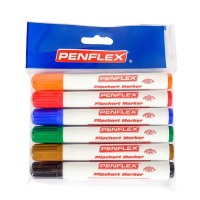 Penflex FC 15 Flipchart Markers Wallet-6 Assorted Photo