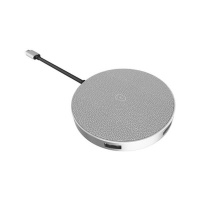 WIWU Apollo Wireless Charger With Usb Ports Silver Photo