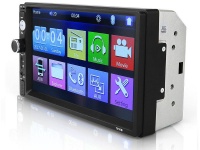 Tech Geeks Double Din HD Touch Screen Radio/BT/USB/MP5/Reverse Cam Support Photo