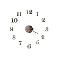 Wall Clock - Engraved Hardwood - AnySize Clock Mono Photo