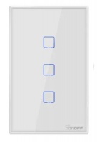 SONOFF T0US US Plug WiFi Touch Panel Switch - White 3 gang Photo