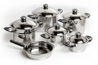 Capri - 11 Piece Millennium Cookware Set - 18/10 Stainless Steel Photo
