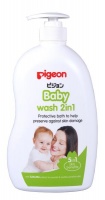 Pigeon Baby Wash 2-In-1 Hair & Body 1L Pump Application Bottle Photo