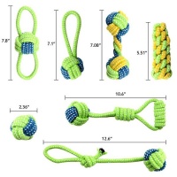 Mix Box Dog Rope Toy Dog Chewing Teeth Cleaning Molars Chewing Rope Toy 7-Piece Set Photo