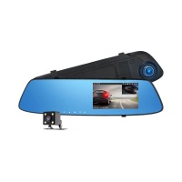 Full HD Rearview Mirror Dual Channel Recorder 32GB MicroSD Card Photo