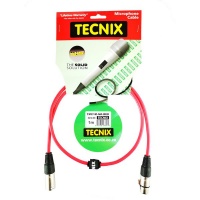 Tecnix 1m XLR-XLR Microphone Cable - Red Photo