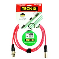 Tecnix 2m XLR-XLR Microphone Cable - Red Photo