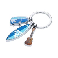 TROIKA Keyring with 3 Charms VW Surfmate T1 Combi Photo