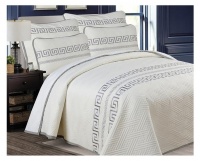 Bedding Set: Lorenzo White with Silver Embroidery Photo