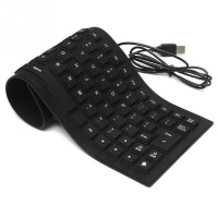 Tuff Luv TUFF-LUV Flexible Roll-up Silicone USB QWERTY 85 keyboard - Black Photo