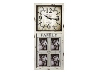 Wall Clock with Framed Family Photos Photo