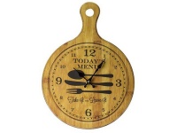 Wooden Wall Clock Handle & Cutlery Photo