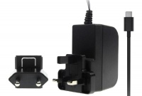 Raspberry Pi 4 Model B PSU USB-C 5.1V 3A UK/EU Plugs Black Photo