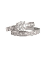Miss Jewels- CD Designer Jewellery CZ Wedding Set in Silver -Size N Photo
