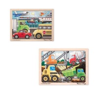 Vehicle & Construction 12 pieces wooden puzzle Photo