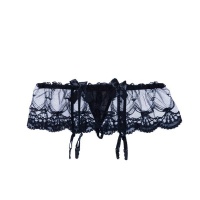 Talullah Suede - Flirty Friday Lace and Mesh Garter and G-String Red Photo