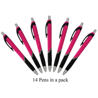 14 Ridge Pens in a Pack. with Black German Ink - Pink Photo