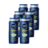 NIVEA MEN power refresh shower gel / body wash - 6 x 500ml Photo