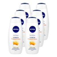 NIVEA care & happiness shower cream / body wash - 6 x 500ml Photo