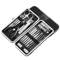 DHAO-Nail Clippers Set 18 Piece Stainless Manicure Pedicure Kit Nail Tools Photo