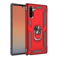 Samsung Military Grade Shockproof Magnetic Stand Case For Note 10 Red Photo