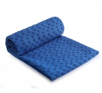 Yoga Microfibre Bikram Pilates Towel Non-Slip Fast Dry Blue Photo