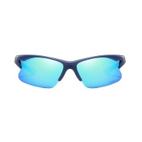 Dubery Rimless Driving Photochromic Sport Sunglasses Blue - Blue Photo