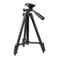 Portable Aluminum Travel Tripod With Carrying Bag - Black Photo