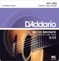 D'Addario EJ13 80/20 Bronze Round Wound Acoustic Guitar Strings011-052 D'Addario EJ13 80/20 Bronze Round Wound Acoustic Guitar Strings011-052 Photo