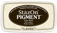 Tsukineko StazOn Pigment Ink Pad - Piano Black Photo