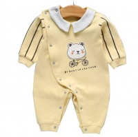 Light Yellow Teddy on Bike Jumpsuit Photo