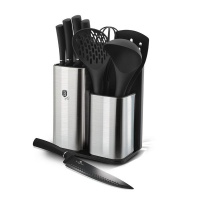 Berlinger Haus 12-Piece Stainless Steel Knife Set with Stand and Board Photo