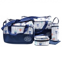 Mothers Choice 5 Piece Microfibre Diaper Bag Set Navy Photo