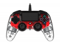 Bigben PS4 Nacon Wired Controller Clear Red Photo