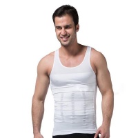 Shygol Men Compression Slimming Body Shaper Vest - White Photo