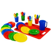 Greenbean Dinner & Kitchen Set with Large Tray: 30 Pieces Photo